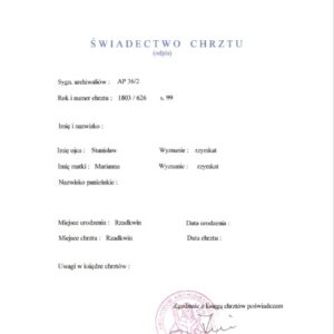 Tłumaczenie przysięgłe aktu chrztu z Polski na język angielski – online