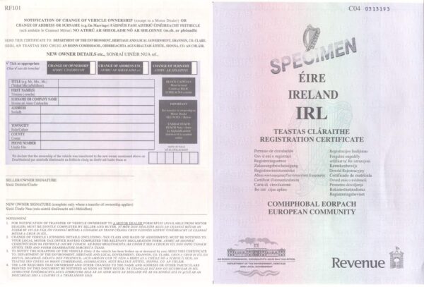 Irlandzkie dokumenty samochodowe (tłumaczenie na polski)