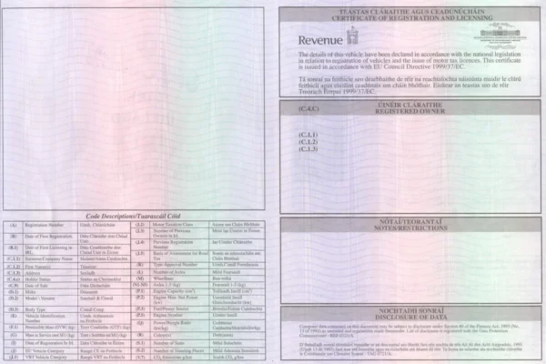 Irlandzkie dokumenty samochodowe (tłumaczenie na polski) - obrazek 2