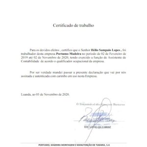 Tłumaczenie przysięgłe świadectwa pracy z Portugalii na język polski – online