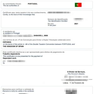 Tłumaczenie przysięgłe certyfikatu rezydencji podatkowej z Portugalii na język polski – online