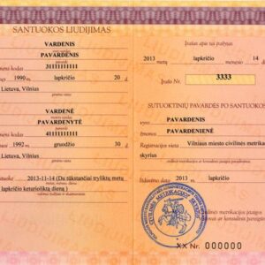Tłumaczenie przysięgłe aktu małżeństwa z Litwy na język polski – online
