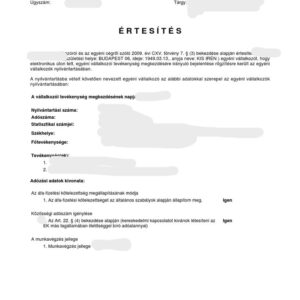 Tłumaczenie przysięgłe wpisu do ewidencji działalności gospodarczej z Węgier na język polski – online