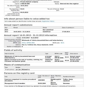 Tłumaczenie przysięgłe wyciągu z KRS z Estonii na język polski – online