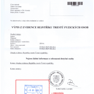 Tłumaczenie przysięgłe zaświadczenia o niekaralności z Czech na język polski – online