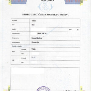 Tłumaczenie przysięgłe aktu urodzenia z Słowenii na język polski – online