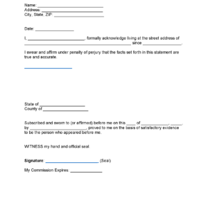 Tłumaczenie przysięgłe zaświadczenia o miejscu zamieszkania z USA na język polski – online