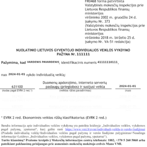 Tłumaczenie przysięgłe wpisu do ewidencji działalności gospodarczej z Litwy na język polski – online