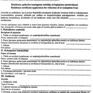 Tłumaczenie przysięgłe certyfikatu rezydencji podatkowej z Łotwy na język polski – online