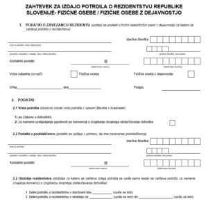 Tłumaczenie przysięgłe certyfikatu rezydencji podatkowej z Słowenii na język polski – online