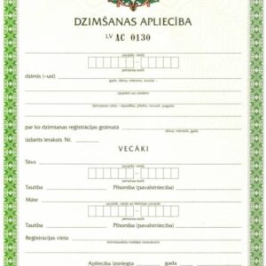 Tłumaczenie przysięgłe aktu urodzenia z Łotwy na język polski – online