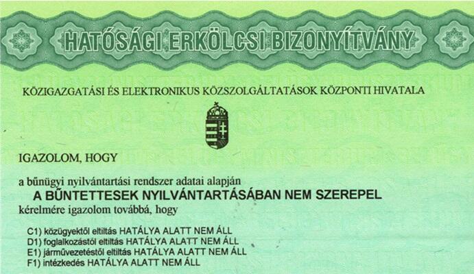 Tłumaczenie przysięgłe zaświadczenia o niekaralności z Węgier na język polski – online