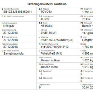 Tłumaczenie przysięgłe dokumentów samochodowych z Islandii na język polski – online