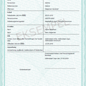 Tłumaczenie przysięgłe aktu chrztu z Danii na język polski – online