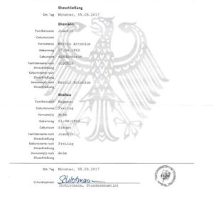 Tłumaczenie przysięgłe aktu małżeństwa z Niemiec na język polski – online