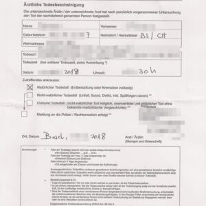 Tłumaczenie przysięgłe aktu zgonu z Szwajcarii na język polski – online
