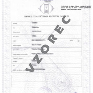 Tłumaczenie przysięgłe aktu zgonu z Słowenii na język polski – online